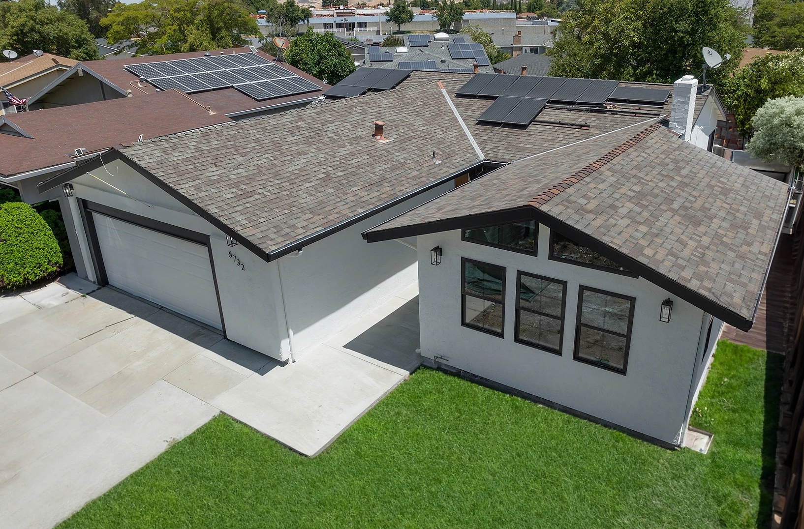 Modern ADU construction in the Bay Area — aerial view of a professionally designed accessory dwelling unit