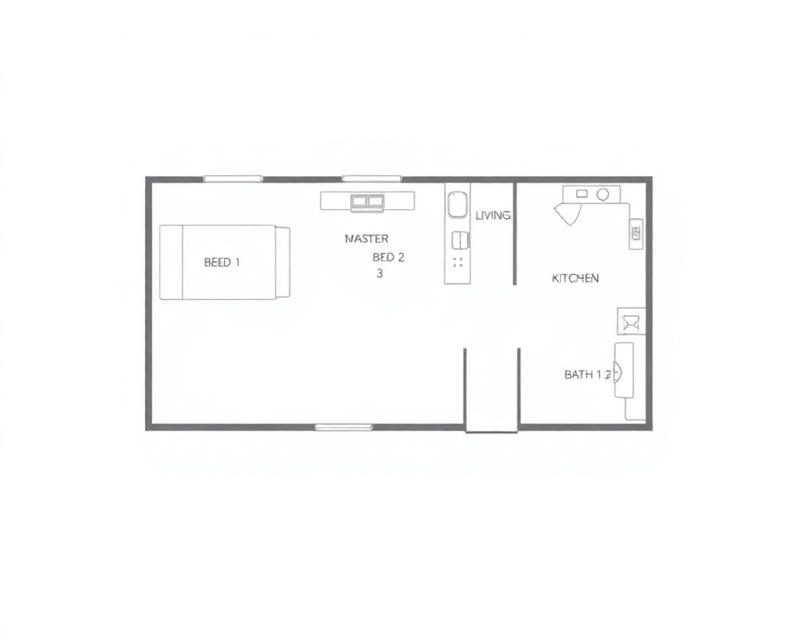 3-Bed ADU floor plan